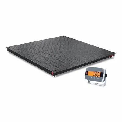 OHAUS Floor Scale: 2,500 lb Wt Capacity - Imperial, 0.5 lb/0.2 kg Readability - Floor Scales