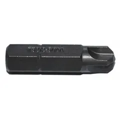 Imperial Torq-Set insert bit with 5/16 in industry size and standard hex shank. Made from S2 steel with unfinished finish. Not impact rated. Bit holder not included. Suitable for high-torque fastening applications requiring a tamper-resistant recess.