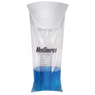 MEDSOURCE Emesis Bag: Plastic, 5 in Overall Dia, 12 in Overall Ht - Emesis Bags