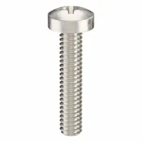 Machine Screw: M2x0.40 Thread Size, 10 mm Lg, 18-8, Stainless Steel, Plain, Pan, Phillips, 100 PK (MPN ZSCRW-213)