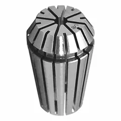 Standard ER collet for precision tool holding in machining operations. ER16 size with 5/32 in capacity. Clamps cutting tools with a 5/32 in shank diameter for use in milling, drilling, and tapping applications.
