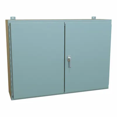 HAMMOND Electrical Enclosure: Steel, 30 in x 42 in x 10 in, NEMA 12, w/Panel, Solid Cover - Steel Dust-Tight Enclosures