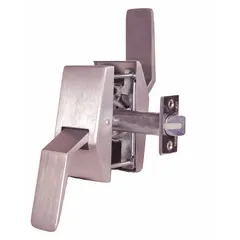This TRIMCO passage paddle lockset is designed for interior doors where locking is not required, such as hallways or closets. The ADA-compliant push up/pull down style provides barrier-free operation without a lever. Suitable for commercial and institutional facilities.
