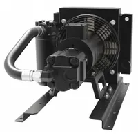 AKG Forced Air Oil Cooler: 3 hp Heat Removed, 1.5 cu in, 11.3 gpm Max. Flow, 208 to 230/460V AC (MPN AP11-P-F)