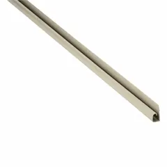 Kerf insert weatherstripping for sealing gaps around doors. Measures 93 inches in height and length, 1/2 inch in width. Features a vinyl flange material. Used to reduce drafts, moisture, and dust infiltration in standard door kerf slots.