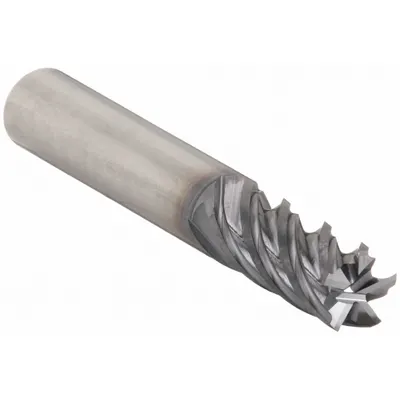 CLEVELAND Square End Mill: Carbide, TiAlN Coated, 5 Flute, 3/8" Mill Dia, 1-1/8" LOC - Fast-Cutting Carbide Square End Mills for Stainless Steel & Super Alloys