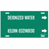 Pipe Marker: Deionized Water, Green, White, Fits 6 to 7 7/8 in Pipe O.D., 1 Pipe Markers (MPN 4046-F)