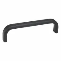 JW WINCO Pull Handle: Threaded Holes, Aluminum, Black, 13.78 in Mounting Hole Center to Center (MPN 668-30-362-A-SW)