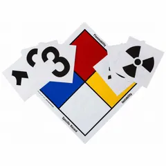 This BRADY safety sign is made of vinyl, measuring 15 inches high by 15 inches wide with a thickness of 0.004 inches. It is designed for industrial safety identification, such as marking hazards, equipment labels, or area warnings.