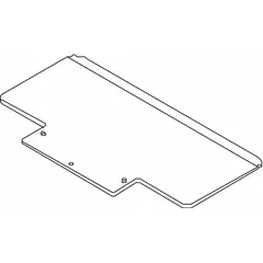 Hand Truck Nose Plate, 18 1/2 in W x 11 in D, Aluminum, Silver