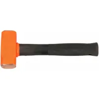 Non-Sparking Engineering Hammer: Steel Handle, 4 lb Head Wt, 2 in Dia, 12 in Overall Lg, Ribbed Grip