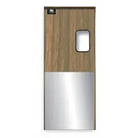 Swinging Door: Laminate, 1 Doors, Natural Wood, 3 ft Door Wd, 7 ft Door Ht, Window Included, Zinc (MPN 999-00337)