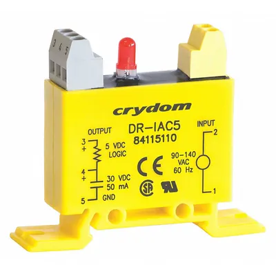 CRYDOM Input Module: DIN-Rail & Surface Relay Mounting, 5 Pins - Combination DIN-Rail & Surface-Mounted Relays