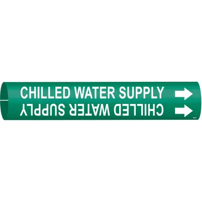 BRADY Chilled Water Supply Snap-On Pipe Marker - Chilled Water Supply Snap-On Pipe Markers