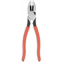 Linemans Plier: Flat, 9 3/8 in Overall Lg, 1 5/8 in Jaw Lg, 1 1/4 in Jaw Wd, 5/8 in Jaw Thick (MPN HD213-9NETH)