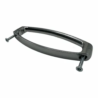HADRIAN Door Pull: Chrome Zamac, Chrome-Plated, 6 3/4 in Overall Ht - Door Handles & Pulls for Bathroom Partitions