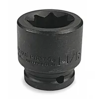 PROTO Impact Socket: 3/4 in Drive Size, SAE, 1 3/16 in Socket Size, 8-Point, Std, Black Oxide (MPN J07519S)