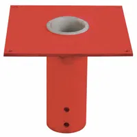 DAYTON Mounting Base: Socket, 2,000 lb Max Load Capacity, Welded Steel, For 4.5 in Mast Dia