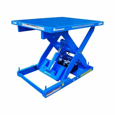 BISHAMON Lift Table: Electric, 6,600 lb Load Capacity, 48 in Max Lifting Ht - Fixed-Top Electric Lift Tables