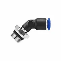 AIGNEP Push To Connect Fitting: 3/8 in OD x 3/8 in Pipe Size, Push-to-Connect x Universal Thread (MPN 85170-06-06)