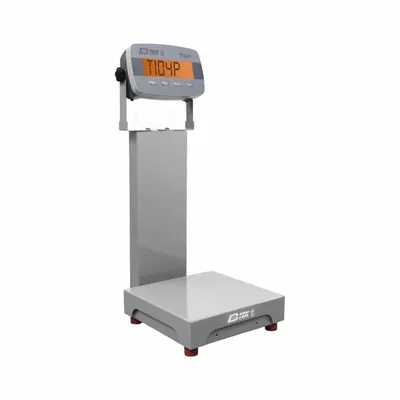 B-TEK Industrial Bench Scale: 12 in x 12 in, IP54, Column-Mounted, DuraShield - Bench Scales with Column-Mounted Indicator