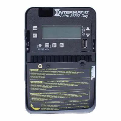 INTERMATIC Electronic Timer: 7 day, Astronomic, 120-277V AC, DPST/SPST - Digital Timer Switches