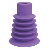 PIAB Vacuum Pad: Plain Pad without Adapter, 30 mm Pad Dia, Thermoplastic Elastomer, Purple, 60A (MPN VL30BL)