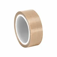 ST GOBAIN Cloth Tape: 1 in Wd, 5 yd Lg, 5.3 mil Thick, Silicone, Brown, 500°F Performance Temp - Max (MPN SG35-3)