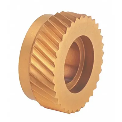 DORIAN Knurling Wheel: Counterbored Hole, Right Hand Diagonal, High Speed Steel - Machining