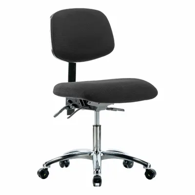 OEM Chair: Fabric, Armless, Ht Range 19 in to 24 in, 18 1/2 in Seat Wd, 17 in Seat Dp - Fabric ESD Chairs