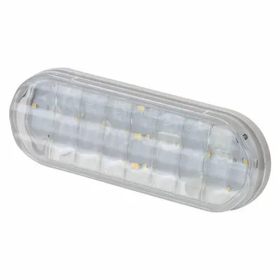 GROTE Back-Up Light: LED, Backup/Reverse Light, Clear, Oval, 2 1/4 in Overall Ht - Backup/Reverse Lights