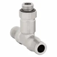 LEGRIS Push-Fit Tee Fitting: 6 mm OD x 6 mm OD Size, BSPP x Push-to-Connect x Push-to-Connect, Brass (MPN 3698 06 10)
