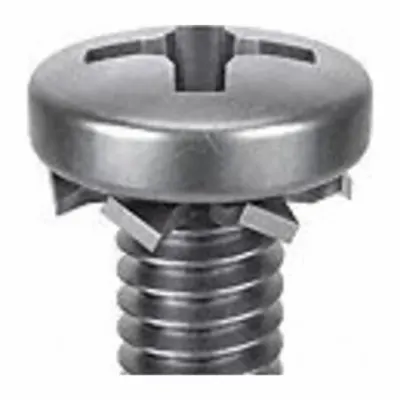 SEMS Screw: External Tooth, 1/4"-20 Thread Size, 5/8 in Lg, Stainless Steel - Machine Screws with External Tooth Lock Washers