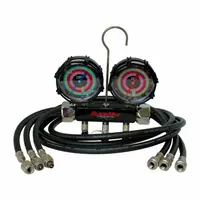 BLACKMAX Refrigerant Manifold Set: 2 Valves, 3 Hoses, Series Blackmax, 3 1/8 in Gauge (MPN MBA4P5AZ)