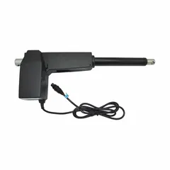 This knee actuator is a replacement part for Joerns Care Ultra Care healthcare beds. Constructed of plastic with a black finish, it adjusts the knee section of the bed for patient positioning. The actuator is of metal/plastic type and is compatible with the specified bed series.