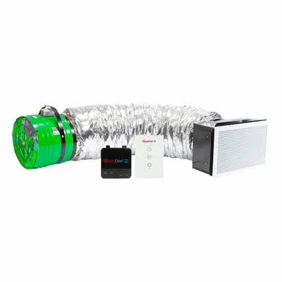 QUIETCOOL Whole House Fan: Ceiling Mount, 16 in Blade, 3,081 cfm Max., 1,541 sq ft Coverage - Ceiling-Mount Low Noise Whole House Fans