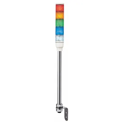 SCHNEIDER Tower Light Assembly: 5 Tier, Blue/Clear/Green/Orange/Red, No Sounder Tier - Five-Tier Tower Light Assemblies
