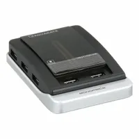 MONOPRICE USB Hub: USB 2.0 Connection, 7 Ports, Includes Power Adapter, Black, 3 ft Cable Lg (MPN 5328)