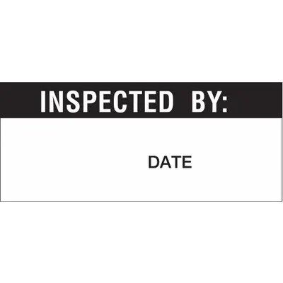 BRADY Inspection Label: 1 1/2 in Wd - Safety