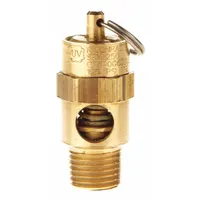 CONRADER Safety Valve: Soft Seat, 1/4 in (M)NPT Inlet (In.), 3/8 in (F)NPT Outlet (In.), Brass (MPN SRV250-1/4-CE-225)