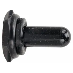 Black protective boot designed for GAV series toggle switches. Provides a seal against dust, moisture, and debris for the switch actuator. Suitable for use in industrial control panels and machinery.