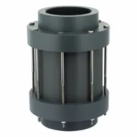 PLAST-O-MATIC Check Valve: Poppet, Inline Valve Body, 1 1/2 in Pipe Size, Polypropylene, Female, NPT (MPN CKS150VT-NC-PP)