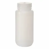 NALGENE Laboratory Bottle: LDPE, 500 mL, 16 fl oz, Closure Included, Natural, 53 mm, Polypropylene (MPN 2103-0016)