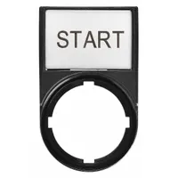 Legend Plate: 22 mm Panel Mounting Size, Rectangular, 1 7/16 in Overall Ht x 2 in Overall Wd (MPN M22S-ST-GB1)