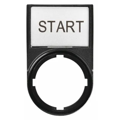 EATON Legend Plate: 22 mm Panel Mounting Size, Rectangular - Push-Button Rings & Plates