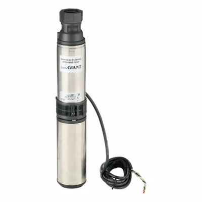 LITTLE GIANT Effluent Pump: 1/2 hp, 115V AC, Single Phase, 250 ft Max. Head - High-Head Filtered Effluent Pump