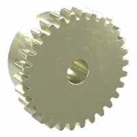 Spur Gear: Module m 0.8, 30 Teeth, 5 mm Bore Dia, Brass, 20° Pressure Angle, Plain Bore (MPN BSS0.8-30)