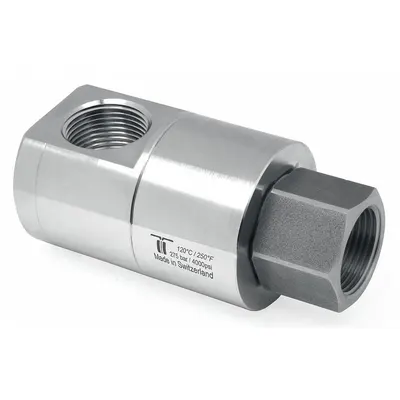 MOSMATIC Rotary Union: Straight, Nickel-Plated C38500 Brass, 1 Passages, 1 in Stationary Port - Brass Rotating Joints & Unions