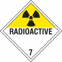 STRANCO INC DOT Container Placard: Radioactive, 10 3/4 in x 10 3/4 in, 10 3/4 in Label Ht, Placard (MPN DOTP-0051-PS)