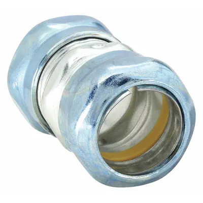RACO Compression Conduit Coupling: Steel, 3/4 in Trade Size, 2 5/32 in Overall Lg - Compression Conduit Couplings